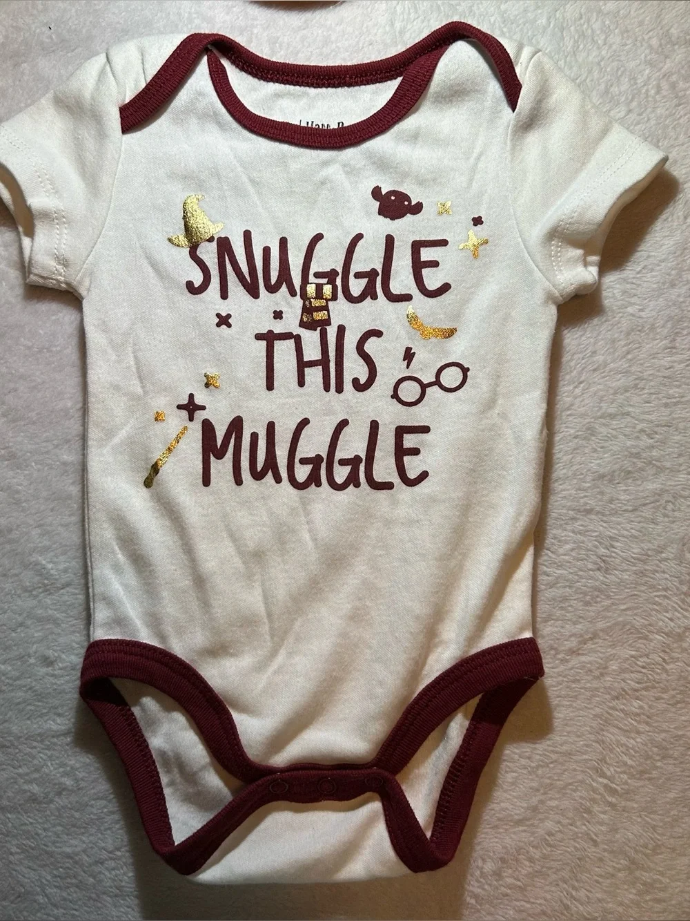 Wizarding World Harry Potter Baby 2pc Outfit 6M Snuggle This Muggle